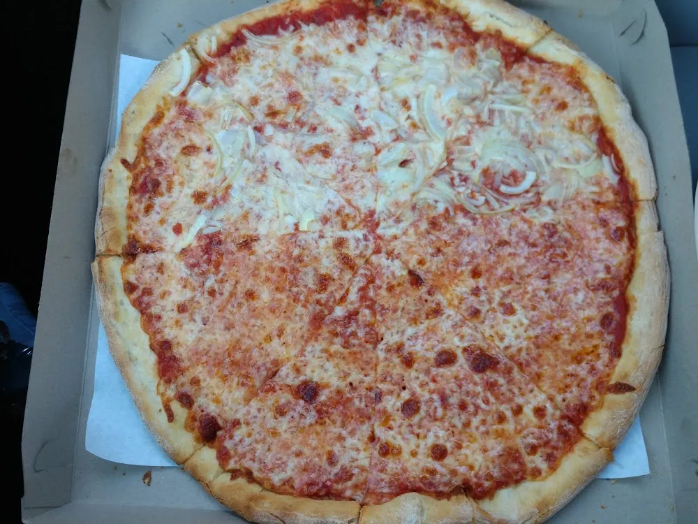 Half Onions and Tomato and Cheese